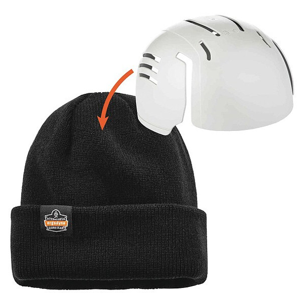 Ergodyne Knit Cap with Bump Cap,Universal,Black 6811ZI