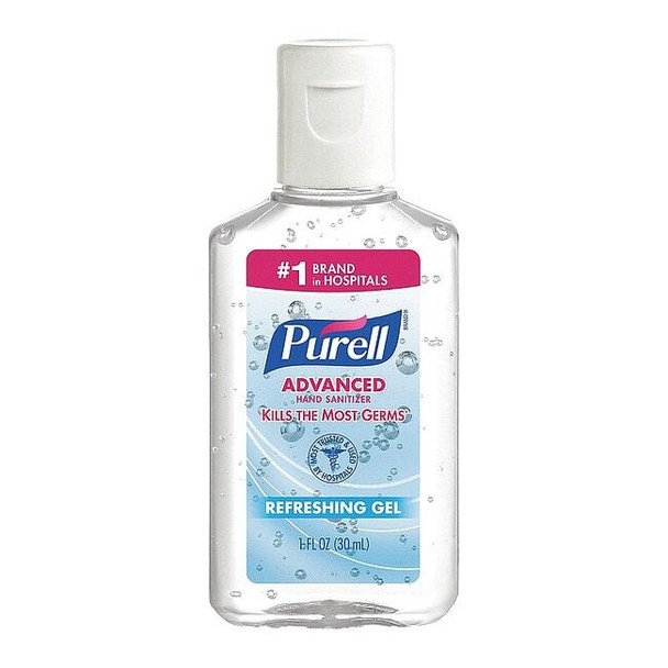 Purell Advanced Hand Sanitizer Gel, 1oz Bottle, PK250 3901-2C-250