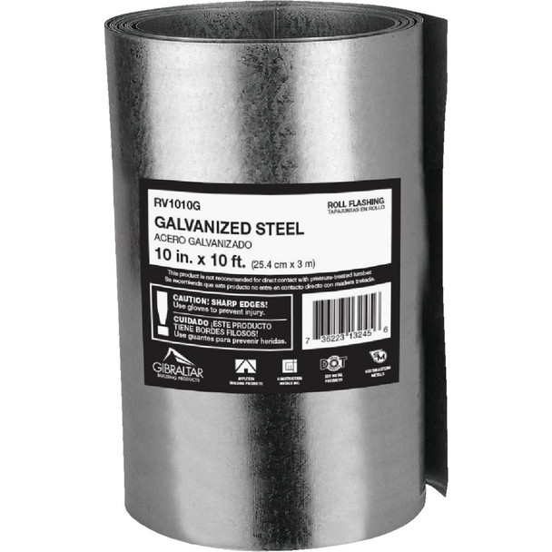 NorWesco 10 In. x 10 Ft. Mill Galvanized Roll Valley Flashing 518941