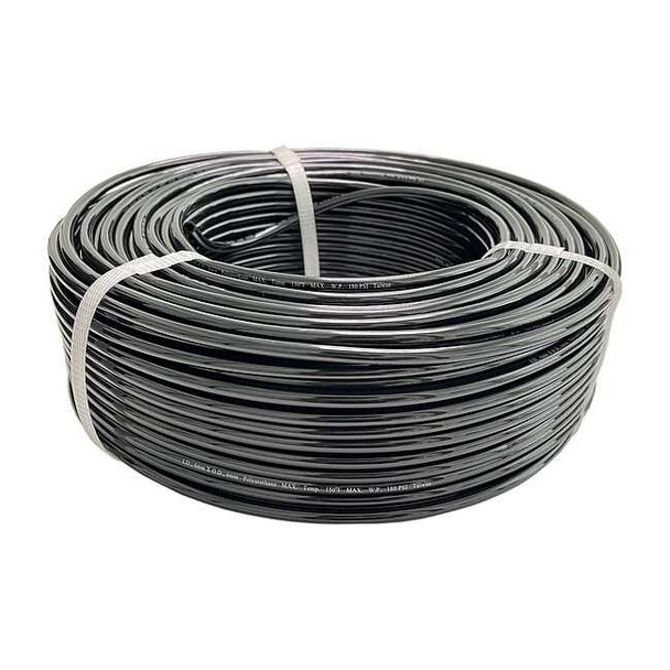 Manufacturer Varies Tubing,4mm ID x 6mm OD,250 Ft,Black 806FJ8