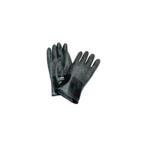 Honeywell Chemical Resistant Gloves Rough Grip Butyl 13 Mil Thick Size 8 Black
