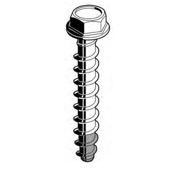 Manufacturer Varies Screw Anchor,Hex,3/8 in,PK50 U70520.037.0175