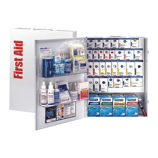 First Aid Kit and Housing, Metal Cabinet, 951 Components, 150 People Served