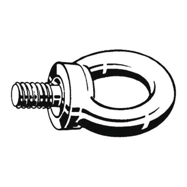 Eye Bolt With Shoulder, M36-4.00, 54 mm Shank, 70 mm ID, Steel, Plain