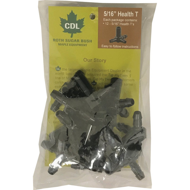 CDL 5/16 In. Maple Tubing Tee (12-Pack) RSB0516T