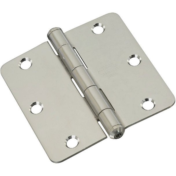 National Hardware 3-1/2 In. x 1/4 In. Radius Stainless Steel Door Hinge N225-946