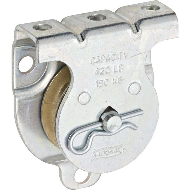 National Hardware 1-1/2 In. O.D. Single Wall/Ceiling Mount Rope Pulley N233-247