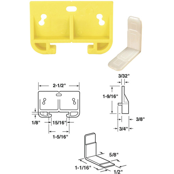 PRIME-LINE 1-5/16" Yllw Track Guide R 7154