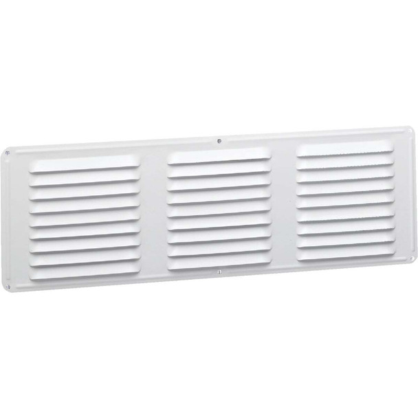 AirVent 16 In. x 6 In. White Aluminum Under Eave Vent 84215 Pack of 24