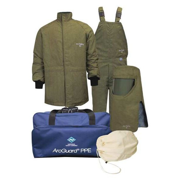 National Safety Apparel Arc Flash Protection Clothing Kit,M KIT4SCLT40NGMD