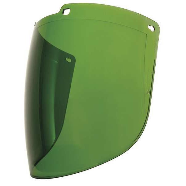 Face Shield Visor, Green Visor, 9" Height, Uncoated Lens, Green