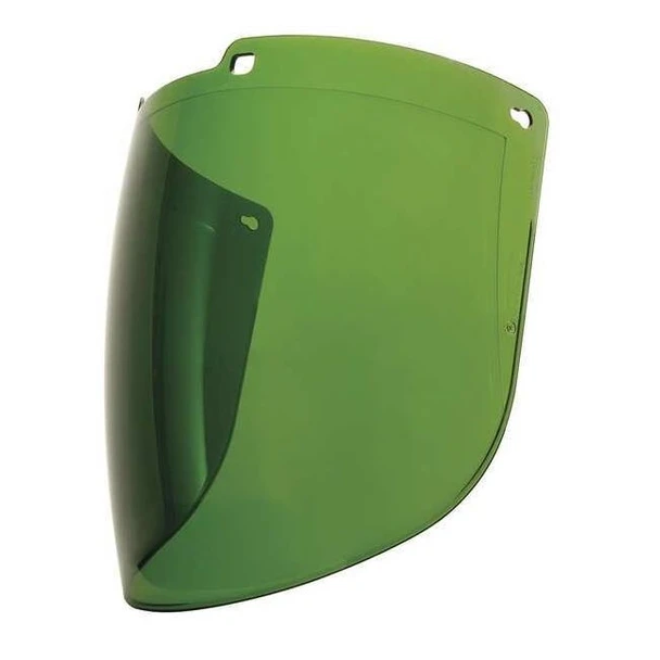 Uvex Face Shield Visor, Green Visor, 9" Height, Uncoated Lens, Green S9565