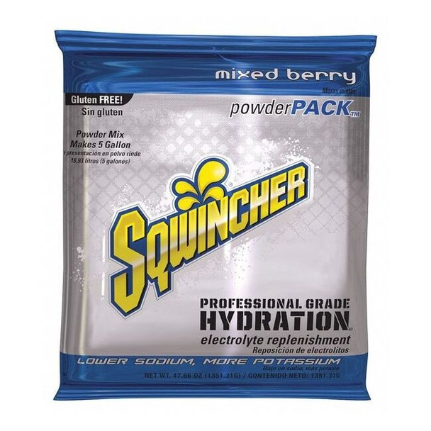 Sqwincher Sports Drink Mix Powder 47.66 oz., Mixed Berry 159016400