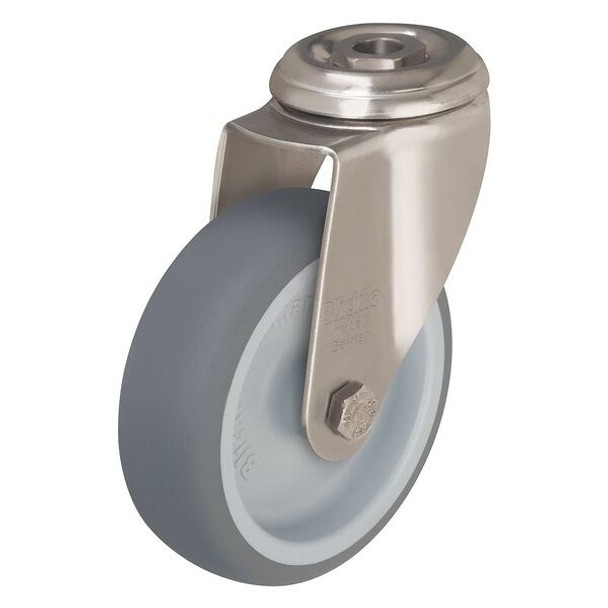 Manufacturer Varies Bolt-Hole Caster,4 7/8"dia,Swivel,Rubber LKRXA-TPA 126G