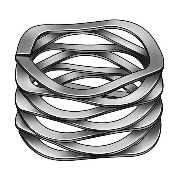 Disc Spring, Poly Wave Comp, 0.25, For Hole Size: 0.375