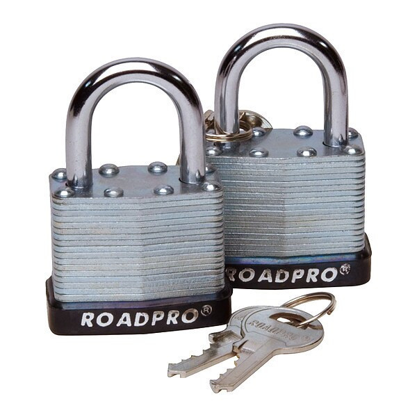 Roadpro Laminated Steel Padlock,w/Bumper,40mm RPLS-40/2