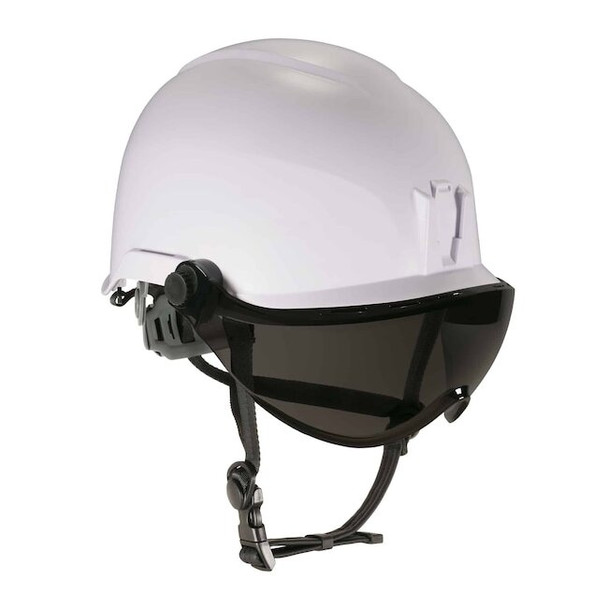 Ergodyne Anti-Fog Smoke Lens White Class E Safety Helmet with Visor 8974V