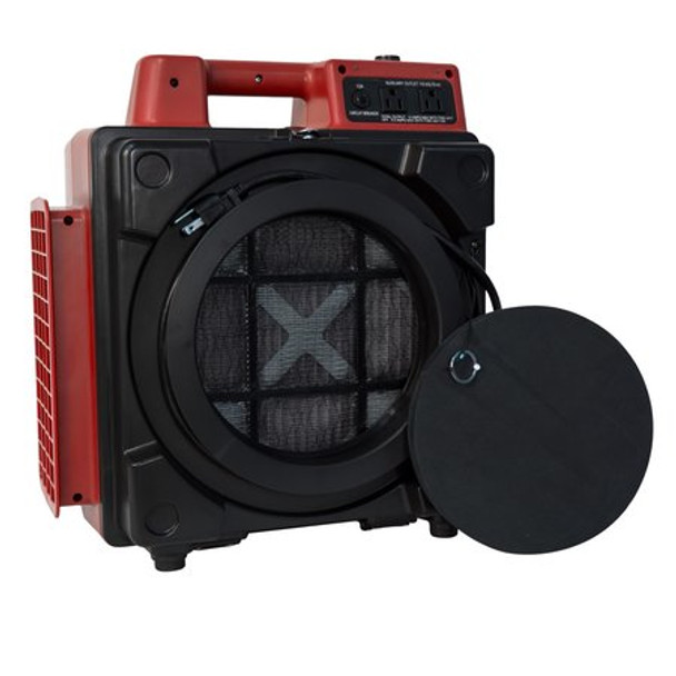 Xpower Negative Air Machine,2.8 A,115 VAC,60 Hz X-2480A-Red