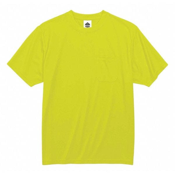Ergodyne High Visibility Short Sleeve T-Shirt, Polyester, Lime, L 8089