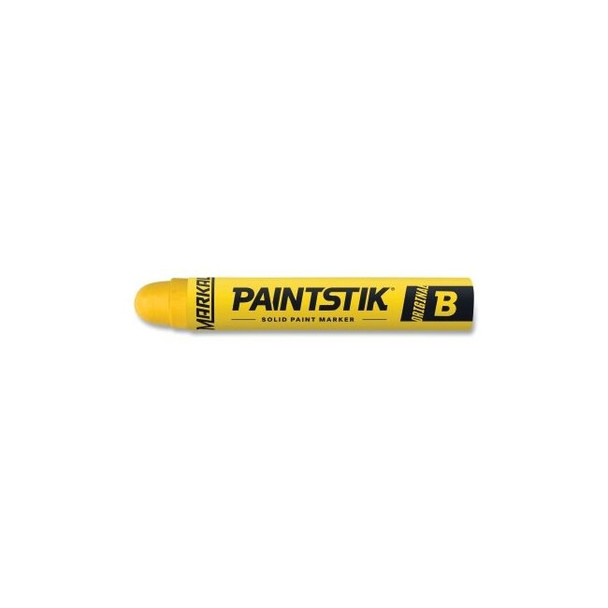 Paintstik Original B Solid Paint Marker, 11/16 in dia, 4-3/4 in L, Yellow 80221