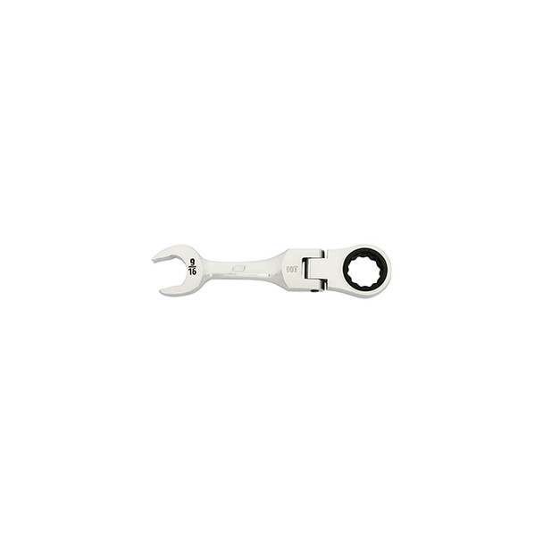 9/16" 90-Tooth 12 Point Stubby Flex Combination Ratcheting Wrench 86874