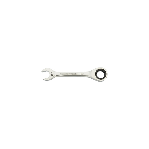 7/16" 90-Tooth 12 Point Stubby Combination Ratcheting Wrench 86852