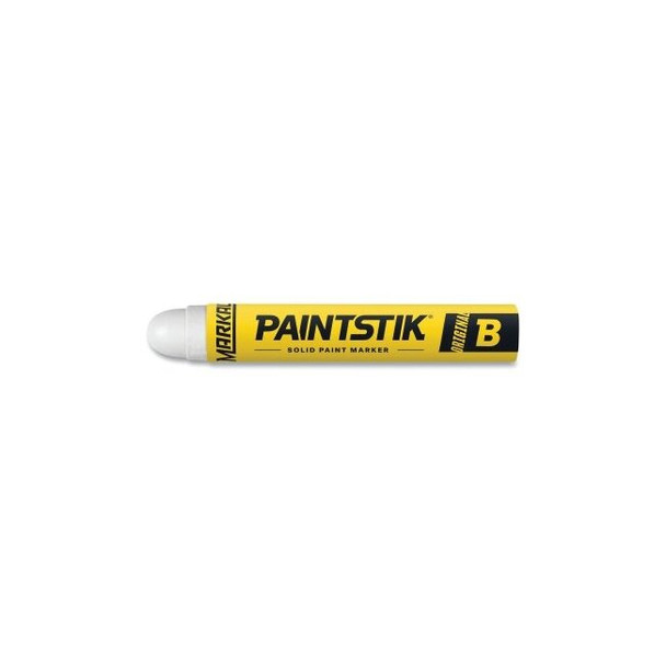 Paintstik Original B Solid Paint Marker, 11/16 in dia, 4-3/4 in L, White 80220