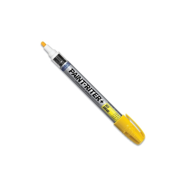 Paint-Riter+ Oily Surface Paint Marker, Yellow, 1/8 in Tip, Medium 96961