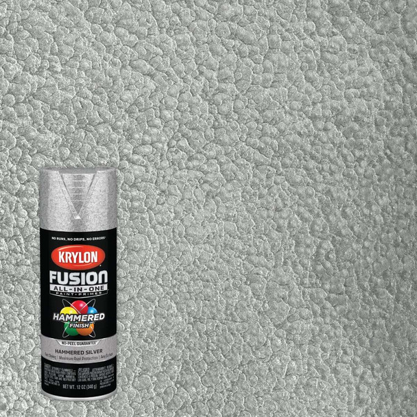 Krylon Fusion All-In-One 12 Oz. Hammered Spray Paint, Silver K02788007