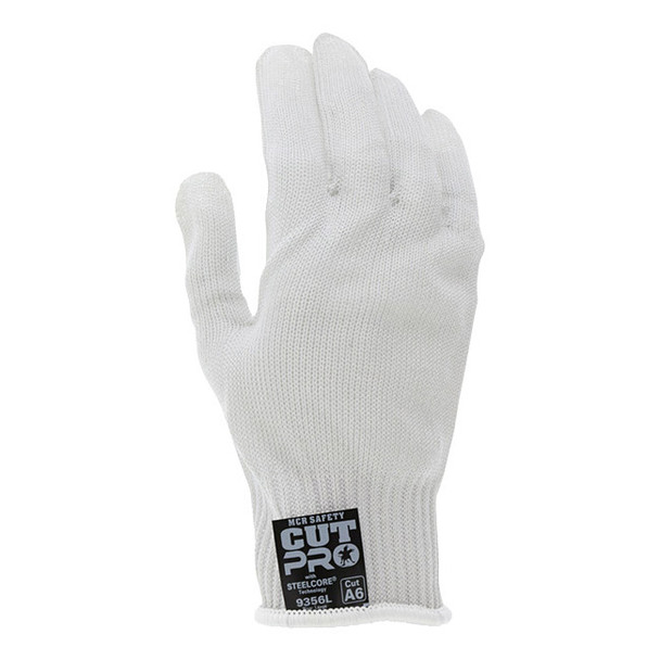 MCR Safety® Steelcore® II Cut Resistant Work Glove, Medium, White, 1/Each