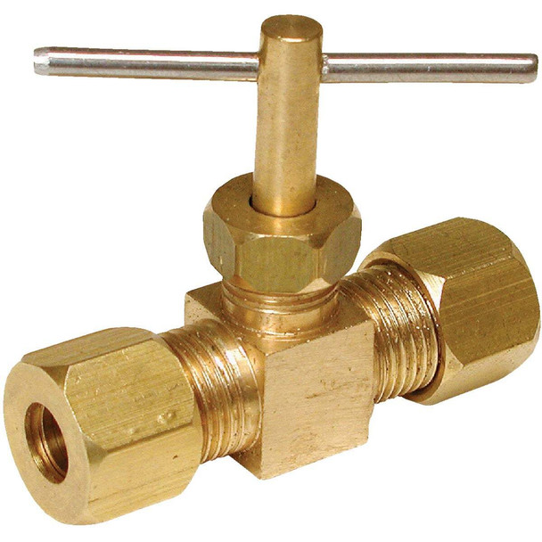Dial 1/4 In. Brass Compression Needle Valve 94045