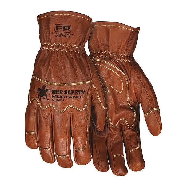 Mcr Safety Leather Gloves, Cut Level A4 ,2XL 1 PR MU3624KXXL