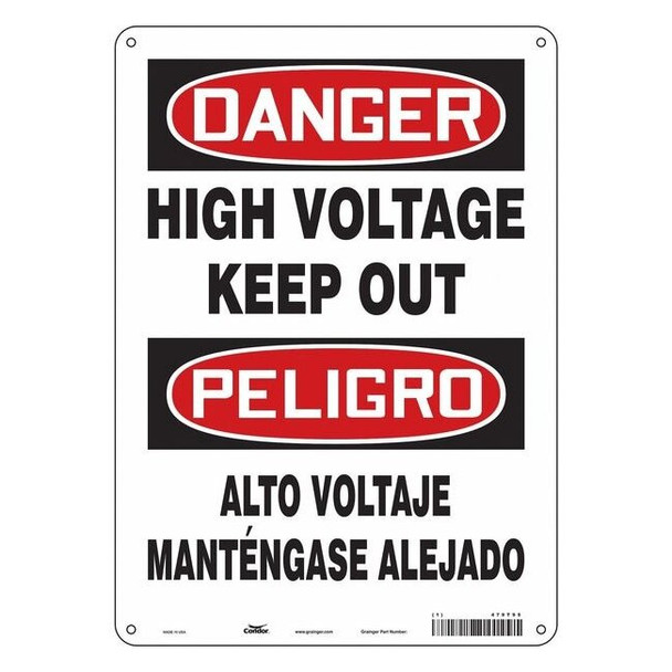 Condor Safety Sign,10" Wx14" H,0.010" Thickness, 479T95 479T95
