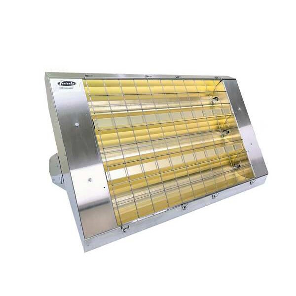Infrared Quartz Electric Heater, 1, 3 Phase, Stainless Steel, 480V AC