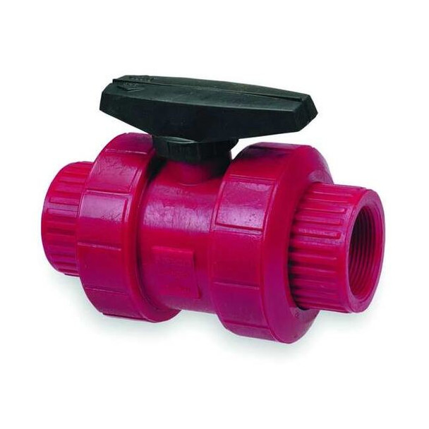 Chemtrol 1/2" FNPT Kynar Ball Valve Inline T65TB-V 1/2
