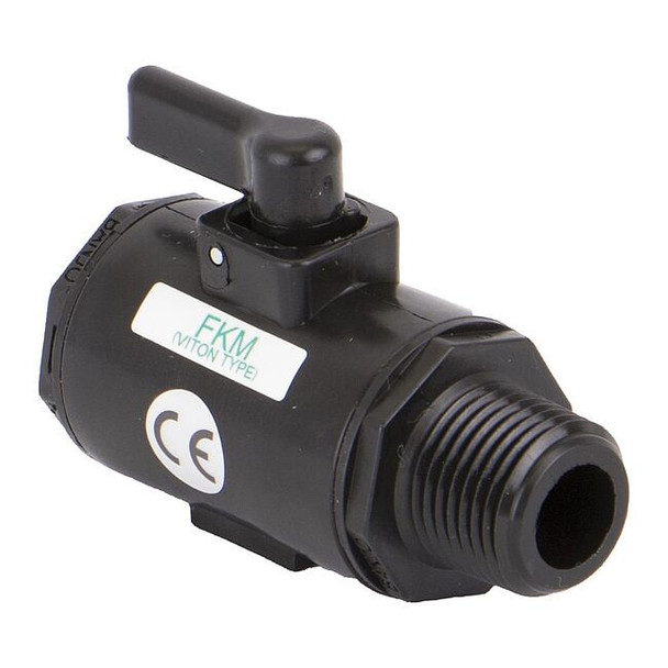 Banjo Manual 2-Way Ball Valve,NPT,Polypro LV050MTV