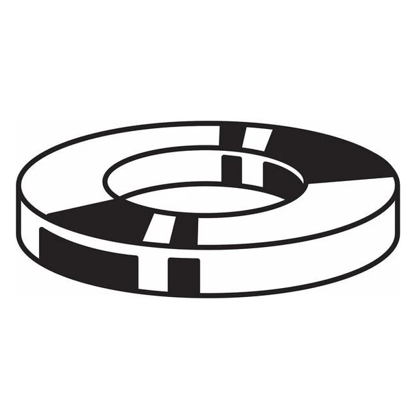Flat Washer, For Screw Size M18 ,Stainless Steel Plain Finish, 10 PK