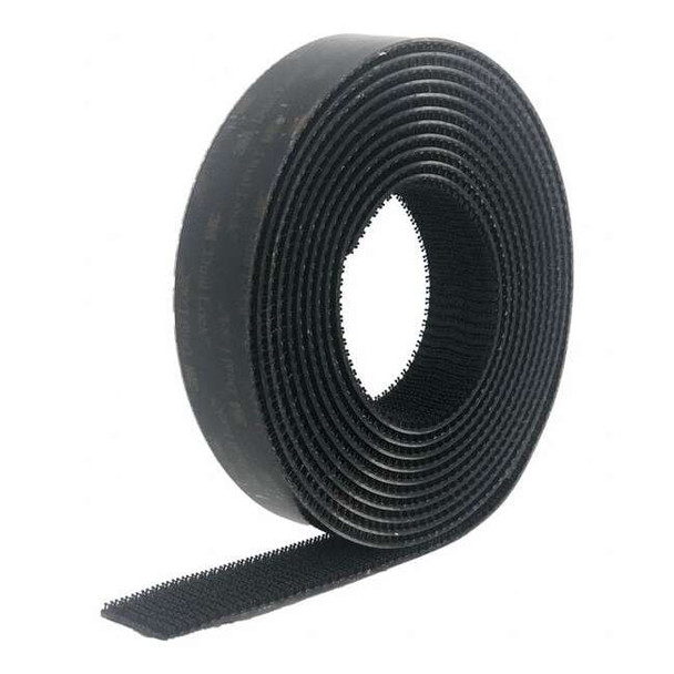 3m Hook-and-Loop Fastener, Acrylic, 10 ft, 1 in W, Black SJ3550CF