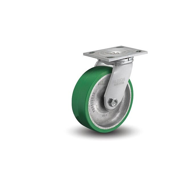 8" X 2" Non-Marking Polyurethane Swivel Caster, No Brake, Loads Up To 1250 lb