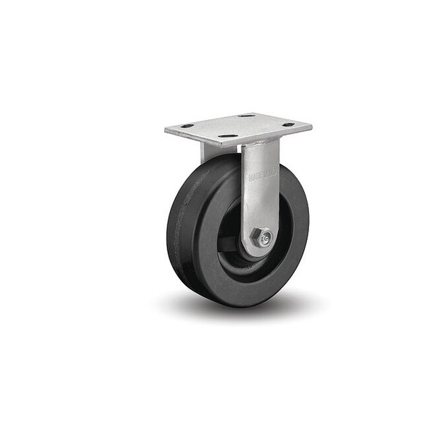 6" X 2" Non-Marking Phenolic Rigid Caster, No Brake, Loads Up To 1200 lb