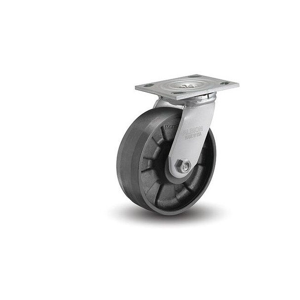 4" X 2" Non-Marking Nylon Maxim Swivel Caster, No Brake, Loads Up To 800 lb