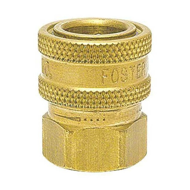 Foster Straight-Thru Socket, 1/4 in FPT, Brass 25FS