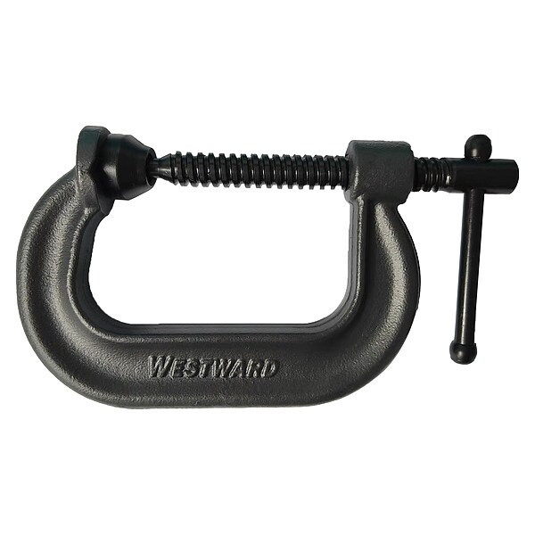 Westward C-Clamp,J.O. 3",T.D. 2 7/16",3,500 lb 806ET2