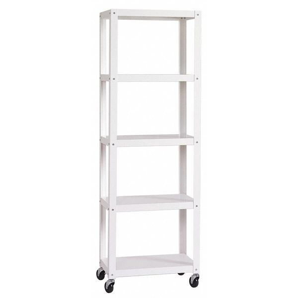 Space Solutions SOHO Mobile Bookcase,72" H,White 21753