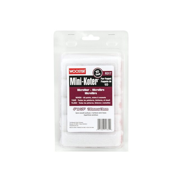 Wooster Paint Roller Cover,1/4" dia. Core,PK10 R117-4