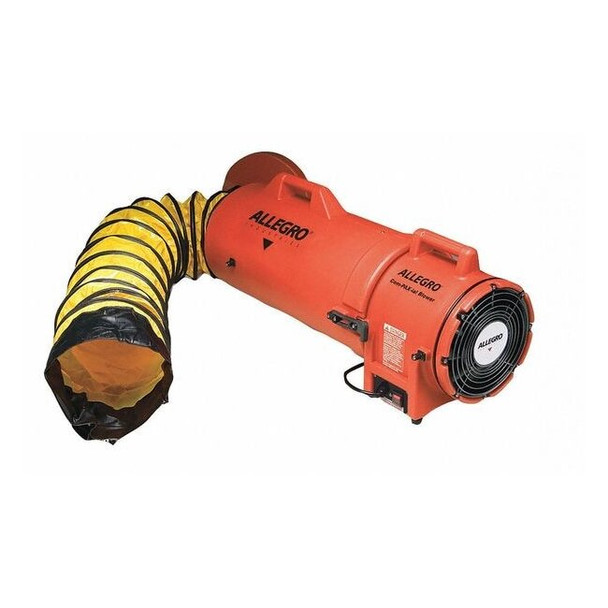 Allegro Industries ConfinedSpaceBlower,Blk/Orng/Yell,13.5"W 9533-50