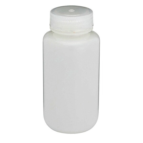 Globe Scientific Bottle, Wide Mouth, Round, HDPE, 250mL,PK12 7010250
