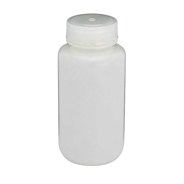 Globe Scientific Bottle, Wide Mouth, Round, HDPE, 250mL,PK12 7010250