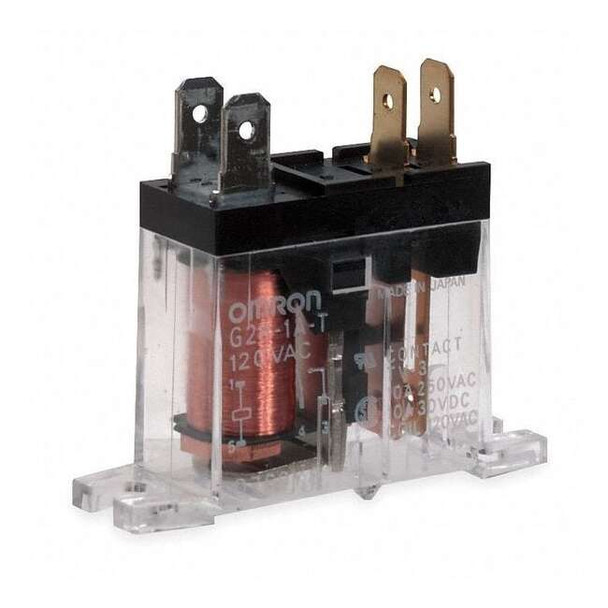 Omron FlangeMount Relay, 12VDC, SPST-NO, 4Pins G2R-1A-T-DC12