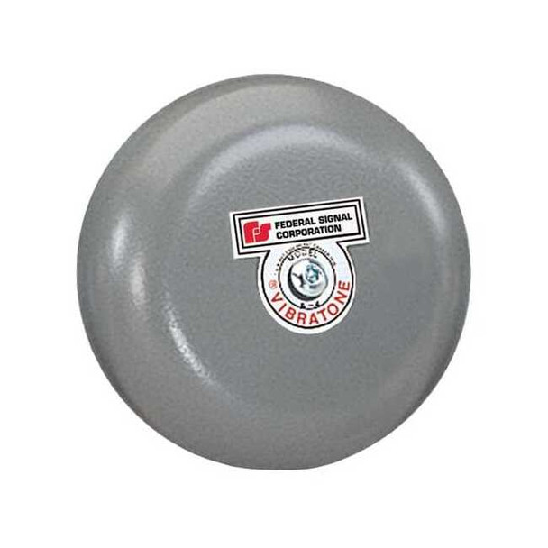 Gong Bell, Bell, Continuous, 102 dBA, Gray, Ceiling; Wall Mount